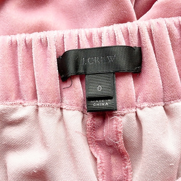 J Crew Pink Velvet Pants Size 0 - Picture 11 of 14